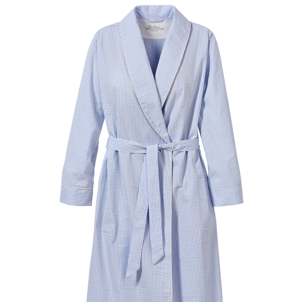 Women's Seersucker Cotton Robe